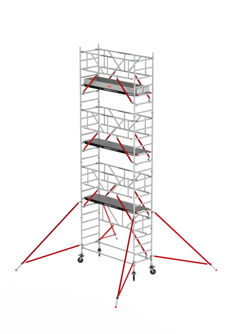 RS TOWER 51 PLUS-S échafaudage roulant - 8.20 m hauteur de travail - 0.90 m de large - 2.45 m Fiber-Deck® plate-forme - Safe-Quick®