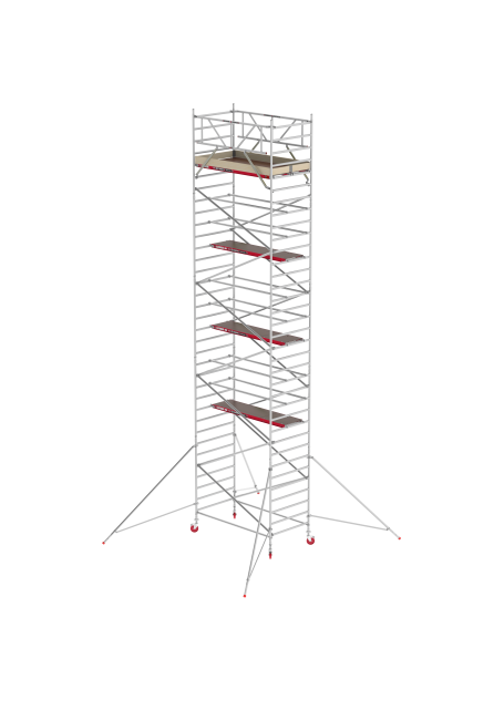 RS TOWER 42 rolsteiger - 11.20 m werkhoogte - 1.35 m breed - 2.45 m houten platform - Schoren