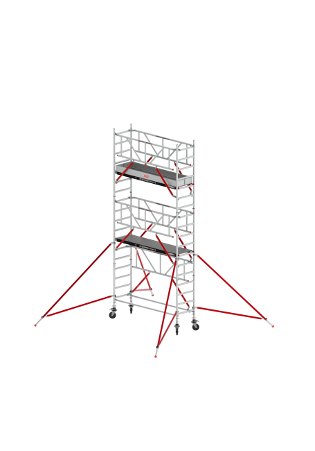 RS TOWER 51-S échafaudage roulant - 6.20 m hauteur de travail - 0.75 m de large - 2.45 m Fiber-Deck® plate-forme - Safe-Quick®
