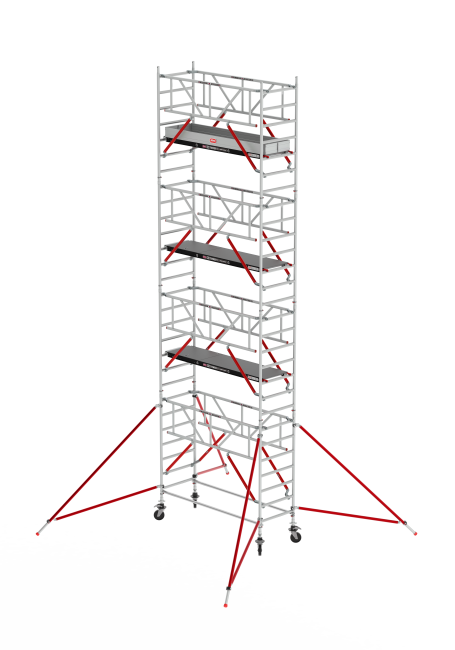 RS TOWER 51 PLUS-S échafaudage roulant - 9.20 m hauteur de travail - 0.90 m de large - 3.05 m Fiber-Deck® plate-forme - Safe-Quick®