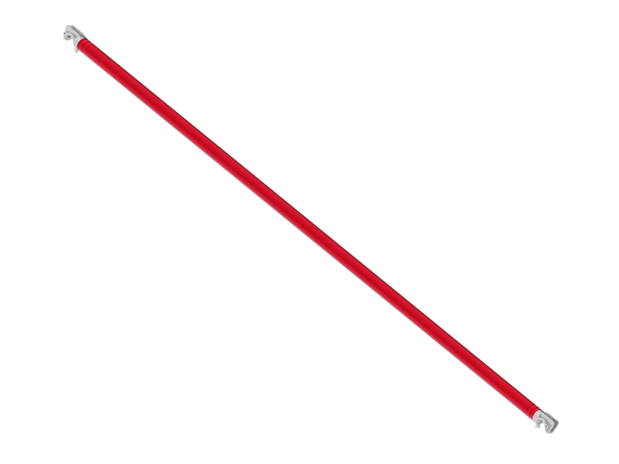 Diagonaalschoor - 2.45 m lengte - rood - RS TOWER 5