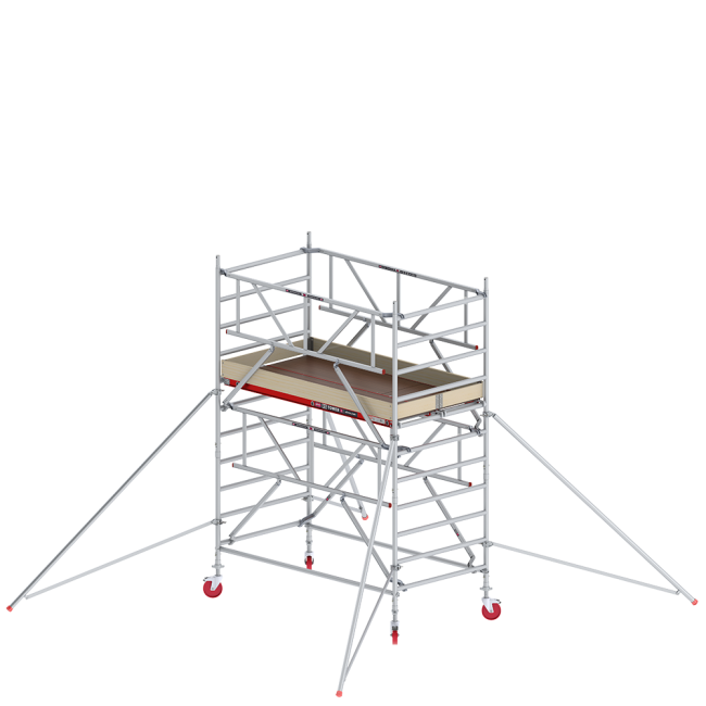 RS TOWER 42-S échafaudage roulant - 4.20 m hauteur de travail - 1.35 m de large - 1.85 m plate-forme en bois - Safe-Quick®