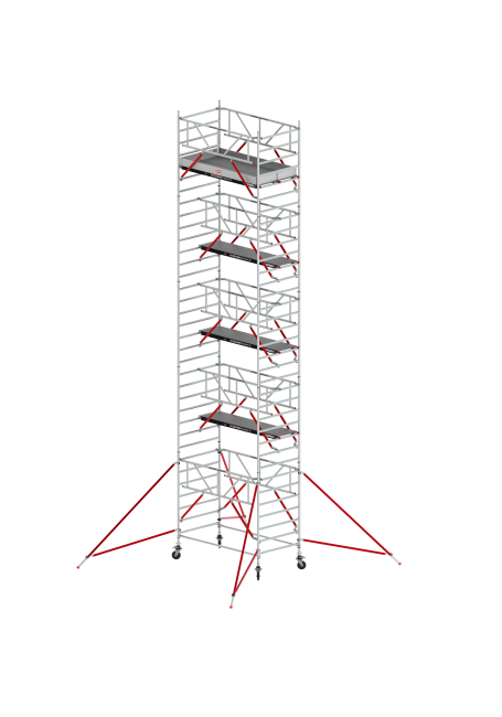 RS TOWER 52-S mobile access tower - 11.20 m working height - 1.35 m width - 2.45 m Fiber-Deck® platform - Safe-Quick®
