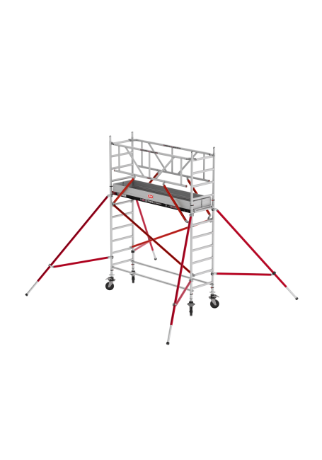 RS TOWER 51 échafaudage roulant - 4.20 m hauteur de travail - 0.75 m de large - 2.45 m Fiber-Deck® plate-forme - Lisses