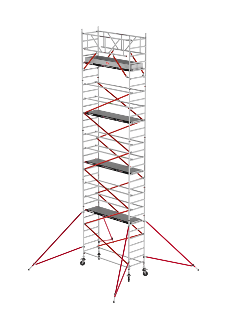 RS TOWER 51 PLUS échafaudage roulant - 10.20 m hauteur de travail - 0.90 m de large - 1.85 m Fiber-Deck® plate-forme - Lisses