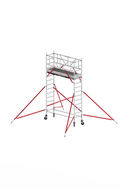 RS TOWER 51 PLUS échafaudage roulant - 5.20 m hauteur de travail - 0.90 m de large - 3.05 m Fiber-Deck® plate-forme - Safe-Quick® + lisses