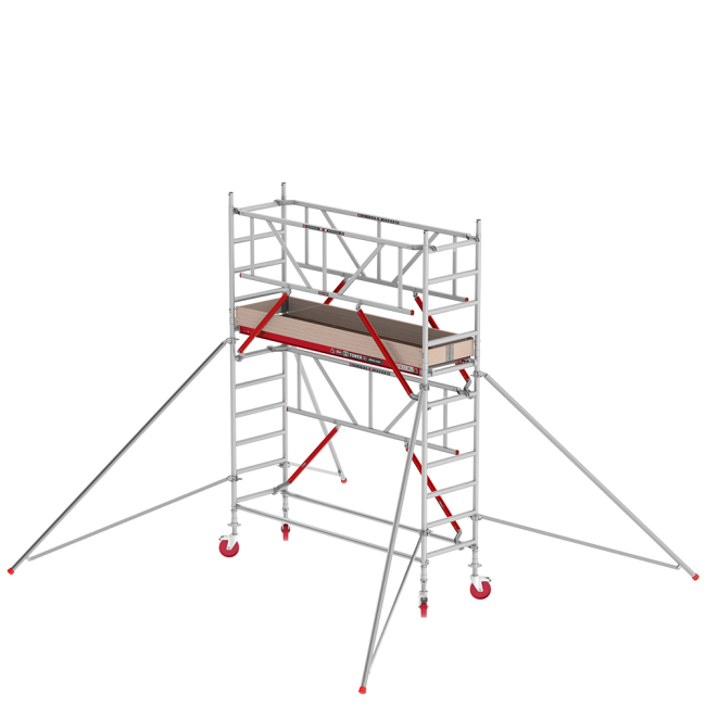 RS TOWER 41-S rolsteiger - 4.20 m werkhoogte - 0.75 m breed - 2.45 m houten platform - Safe-Quick®