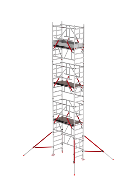 MiTOWER PLUS rolsteiger - 8.20 m werkhoogte - 0.75 m breed - 1.65 m Fiber-Deck® platform - Safe-Quick®