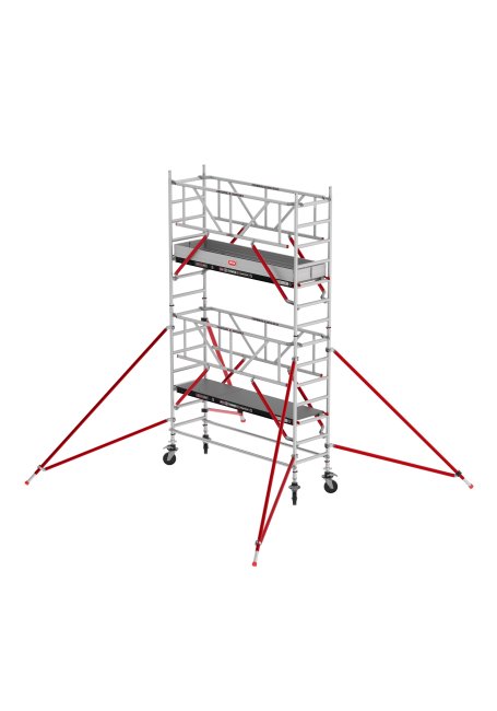 RS TOWER 51-S échafaudage roulant - 5.20 m hauteur de travail - 0.75 m de large - 2.45 m Fiber-Deck® plate-forme - Safe-Quick®