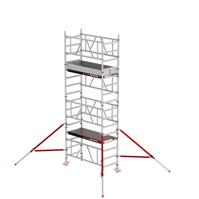 MiTOWER PLUS andamio - 5.20 m altura de trabajo - 0.75 m ancho - 1.65 m Fiber-Deck® plataforma - Safe-Quick®