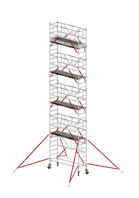 RS TOWER 51-S échafaudage roulant - 10.20 m hauteur de travail - 0.75 m de large - 2.45 m Fiber-Deck® plate-forme - Safe-Quick®