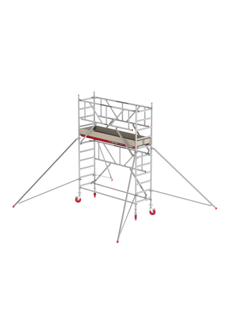 RS TOWER 41-S échafaudage roulant - 4.20 m hauteur de travail - 0.75 m de large - 2.45 m plate-forme en bois - Safe-Quick®