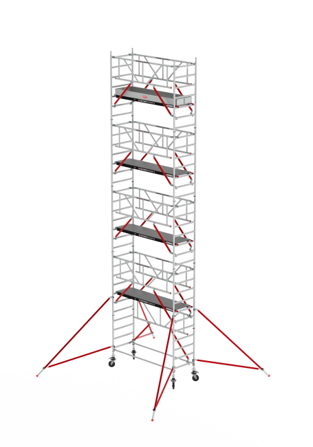 RS TOWER 51 PLUS-S échafaudage roulant - 10.20 m hauteur de travail - 0.90 m de large - 2.45 m Fiber-Deck® plate-forme - Safe-Quick®