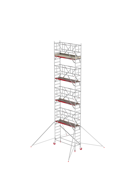 RS TOWER 41 échafaudage roulant - 10.20 m hauteur de travail - 0.75 m de large - 1.85 m plate-forme en bois - Safe-Quick® + lisses