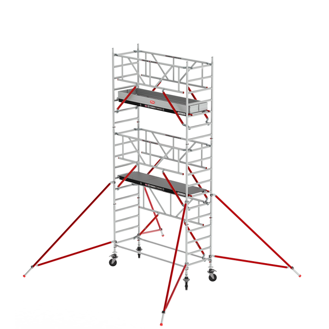 RS TOWER 51 PLUS-S rolsteiger - 6.20 m werkhoogte - 0.90 m breed - 2.45 m houten platform - Safe-Quick®