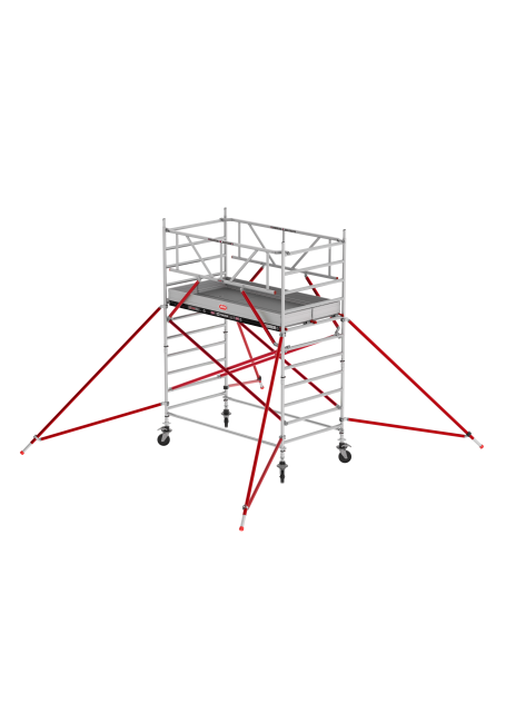 RS TOWER 52 mobile access tower - 4.20 m working height - 1.35 m width - 1.85 m Fiber-Deck® platform - Safe-Quick® + braces