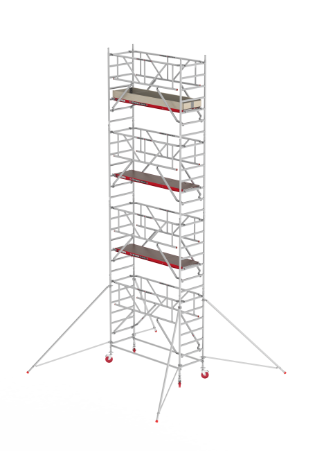 RS TOWER 41 PLUS-S échafaudage roulant - 9.20 m hauteur de travail - 0.90 m de large - 2.45 m plate-forme en bois - Safe-Quick®