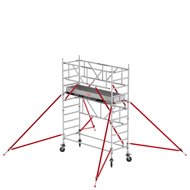 RS TOWER 51 PLUS-S rolsteiger - 4.20 m werkhoogte - 0.90 m breed - 2.45 m Fiber-Deck® platform - Safe-Quick®