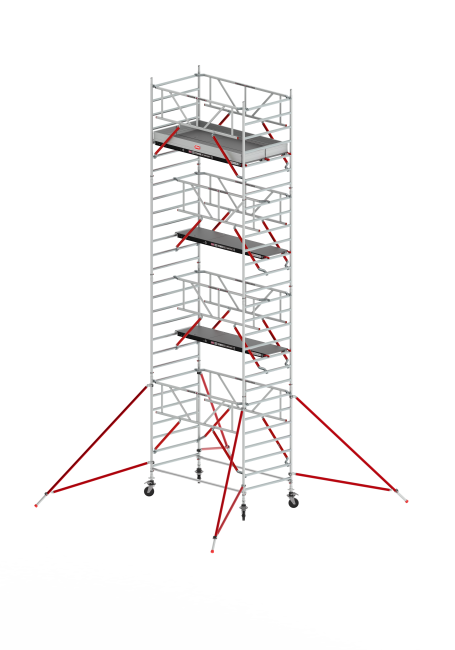 RS TOWER 52-S mobile access tower - 9.20 m working height - 1.35 m width - 2.45 m Fiber-Deck® platform - Safe-Quick®