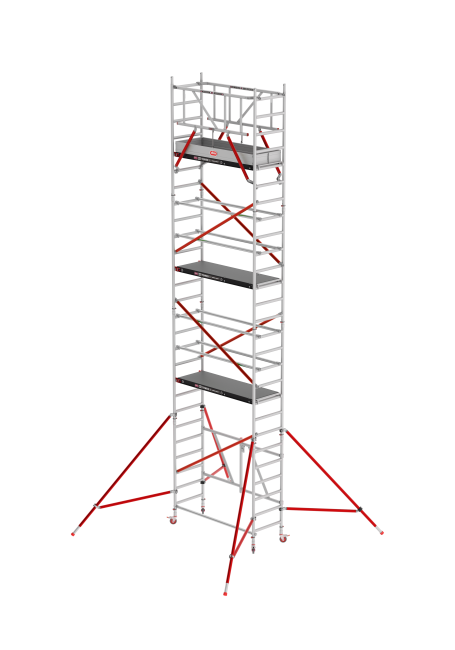 RS TOWER 54 folding tower - 2.70 m working height - 0.75 m width - 1.85 m Fiber-Deck® platform - Braces