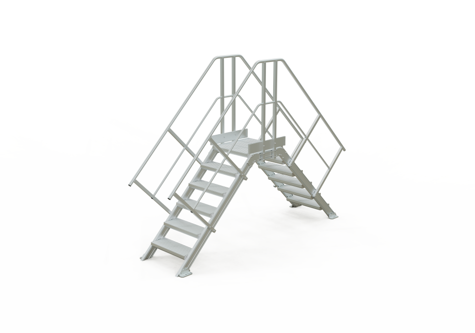 Overstapbordes - 45° hellingshoek - 6 treden