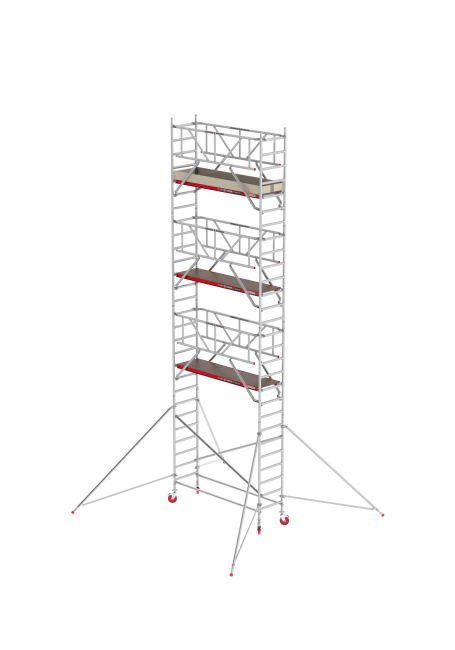RS TOWER 41 PLUS rolsteiger - 7.20 m werkhoogte - 0.90 m breed - 2.45 m houten platform - Safe-Quick® + schoren