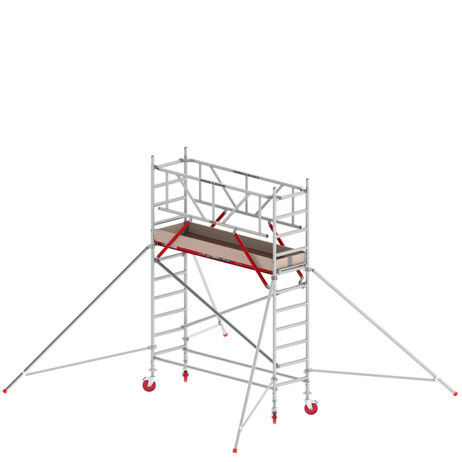 RS TOWER 41 mobile access tower - 4.20 m working height - 0.75 m width - 2.45 m wooden platform - Braces