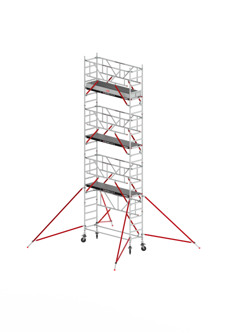 RS TOWER 51-S échafaudage roulant - 8.20 m hauteur de travail - 0.75 m de large - 3.05 m Fiber-Deck® plate-forme - Safe-Quick®