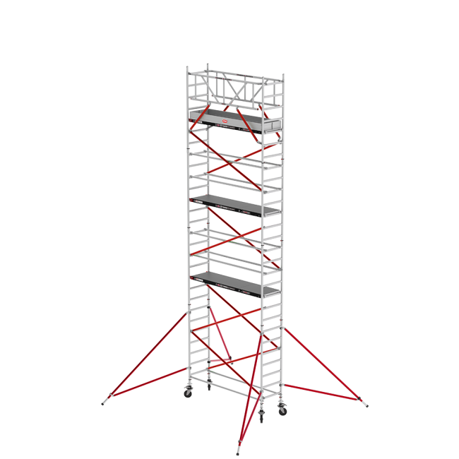 RS TOWER 51 rolsteiger - 9.20 m werkhoogte - 0.75 m breed - 1.85 m houten platform - Schoren
