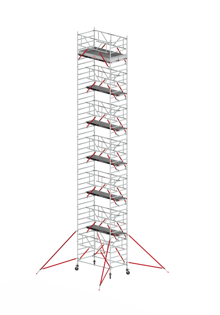 RS TOWER 52-S mobile access tower - 14.20 m working height - 1.35 m width - 3.05 m wooden platform - Safe-Quick®