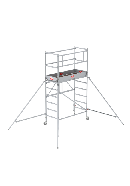 RS TOWER 34 échafaudage pliant - 3.80 m hauteur de travail - 0.75 m de large - 1.65 m plate-forme en bois - Lisses