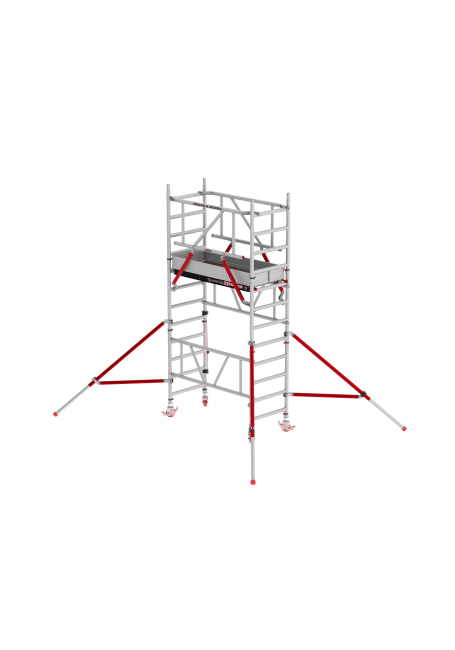 MiTOWER PLUS andamio - 4.20 m altura de trabajo - 0.75 m de ancho - 1.65 m Fiber-Deck® plataforma - Safe-Quick®