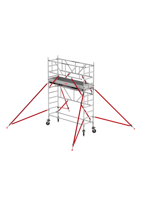 RS TOWER 51-S échafaudage roulant - 4.20 m hauteur de travail - 0.75 m de large - 2.45 m Fiber-Deck® plate-forme - Safe-Quick®