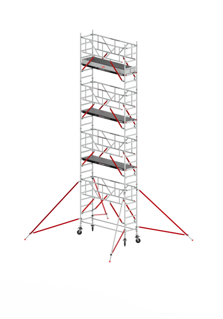 RS TOWER 51-S échafaudage roulant - 9.20 m hauteur de travail - 0.75 m de large - 3.05 m Fiber-Deck® plate-forme - Safe-Quick®