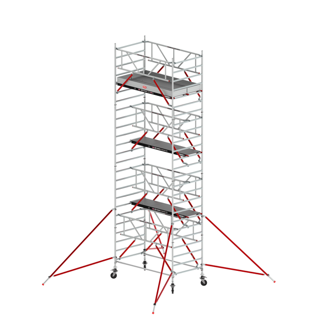 RS TOWER 52-S mobile access tower - 8.20 m working height - 1.35 m width - 1.85 m wooden platform - Safe-Quick®