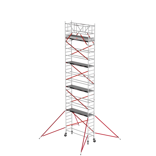RS TOWER 51 échafaudage roulant - 10.20 m hauteur de travail - 0.75 m de large - 2.45 m Fiber-Deck® plate-forme - Lisses