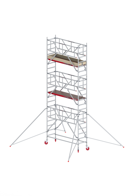 RS TOWER 41-S échafaudage roulant - 7.20 m hauteur de travail - 0.75 m de large - 2.45 m plate-forme en bois - Safe-Quick®