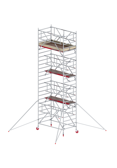 RS TOWER 42-S échafaudage roulant - 8.20 m hauteur de travail - 1.35 m de large - 2.45 m plate-forme en bois - Safe-Quick®