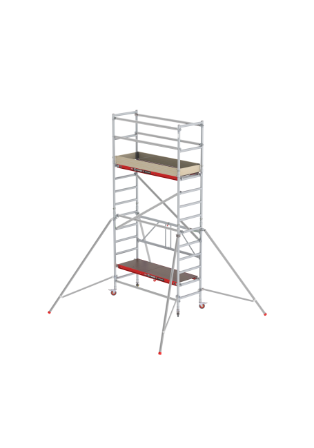 RS 44-POWER échafaudage pliant - 7.80 m hauteur de travail - 0.75 m de large - 1.85 m plate-forme en bois - Lisses