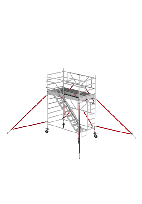 RS TOWER 53-S trapsteiger - 4.20 m werkhoogte - 1.35 m breed - 2.45 m Fiber-Deck® platform - Safe-Quick®