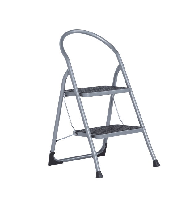 Cromato Silver escabeau domestique - 2 marches