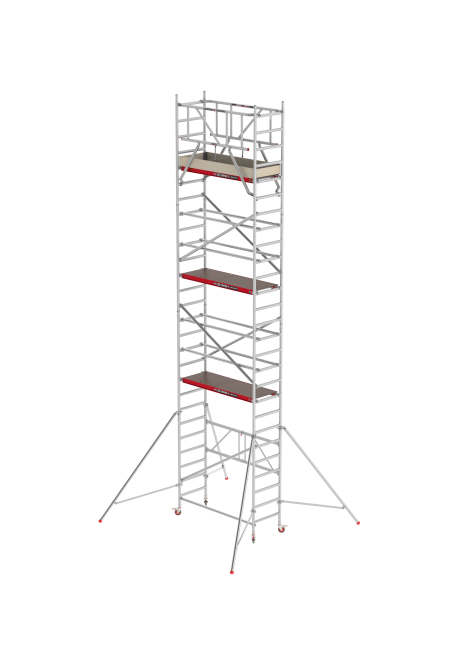 RS 44-POWER échafaudage pliant - 8.80 m hauteur de travail - 0.75 m de large - 1.85 m plate-forme en bois - Lisses
