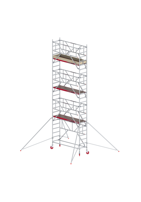 RS TOWER 41-S échafaudage roulant - 8.20 m hauteur de travail - 0.75 m de large - 1.85 m plate-forme en bois - Safe-Quick®