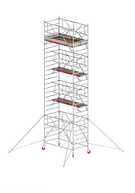 RS TOWER 42-S échafaudage roulant - 9.20 m hauteur de travail - 1.35 m de large - 2.45 m plate-forme en bois - Safe-Quick®