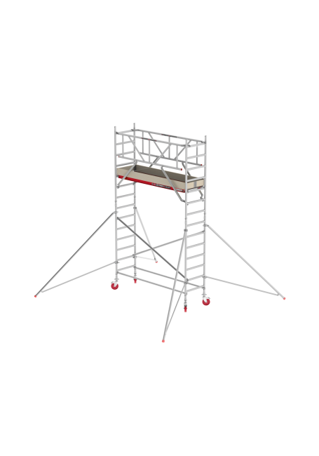 RS TOWER 41 rolsteiger - 5.20 m werkhoogte - 0.75 m breed - 1.85 m houten platform - Safe-Quick® + schoren