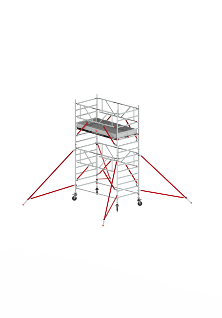 RS TOWER 52-S mobile access tower - 5.20 m working height - 1.35 m width - 2.45 m Fiber-Deck® platform - Safe-Quick®