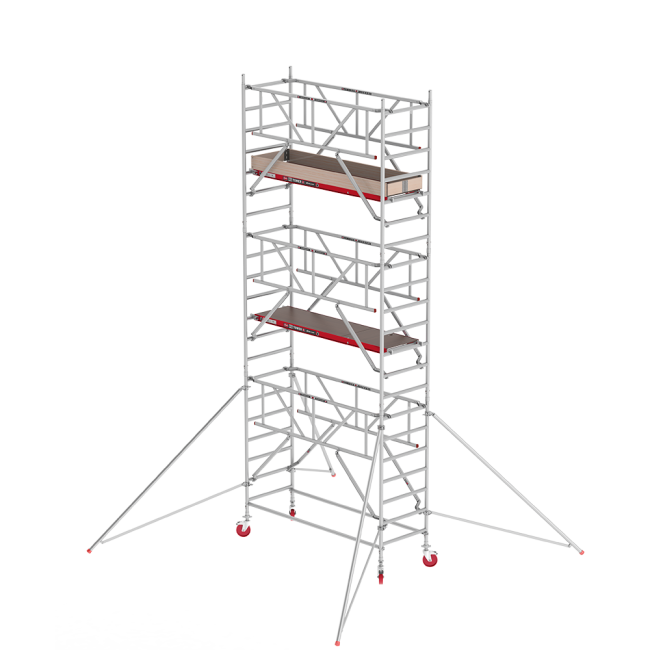 RS TOWER 41 PLUS-S rolsteiger - 7.20 m werkhoogte - 0.90 m breed - 2.45 m houten platform - Safe-Quick®