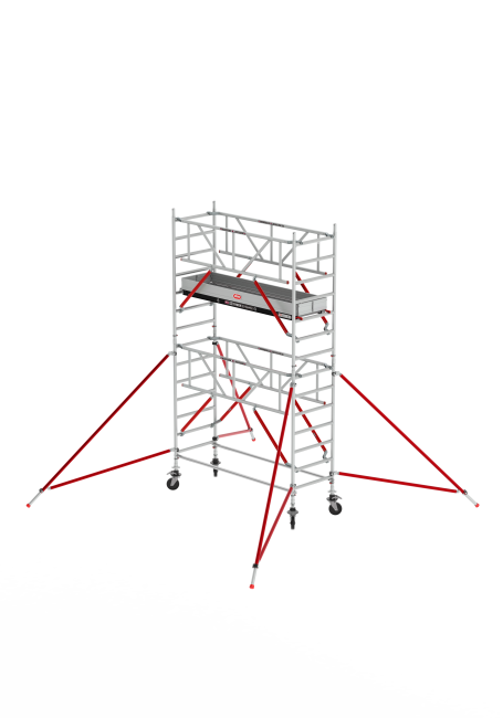 RS TOWER 51 PLUS-S échafaudage roulant - 5.20 m hauteur de travail - 0.90 m de large - 2.45 m Fiber-Deck® plate-forme - Safe-Quick®