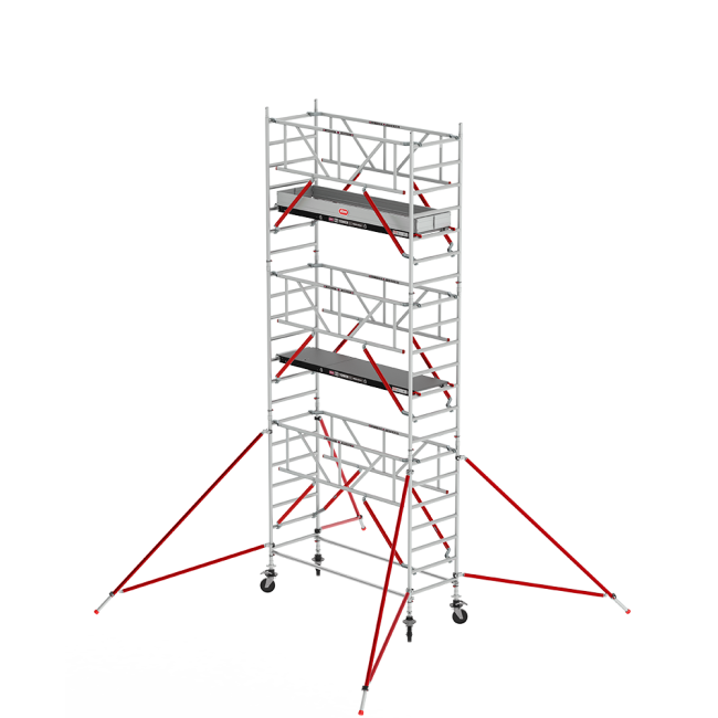 RS TOWER 51 PLUS-S rolsteiger - 7.20 m werkhoogte - 0.90 m breed - 2.45 m Fiber-Deck® platform - Safe-Quick®