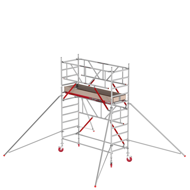 RS TOWER 41 PLUS-S rolsteiger - 4.20 m werkhoogte - 0.90 m breed - 1.85 m houten platform - Safe-Quick®